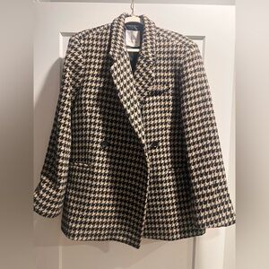 Anine Bing Kaia Houndstooth Blazer NEW